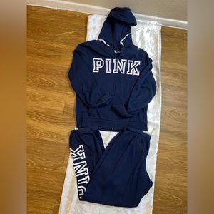 NAVY PINK SWEATSUIT SIZE SMALL